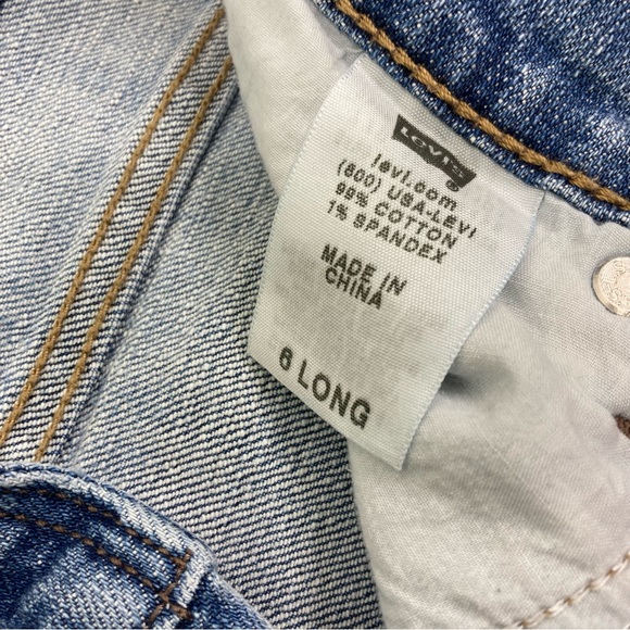 Levi's 515 Boot Cut Jeans Women's Size 6 Long Mid Rise - Picture 4 of 13